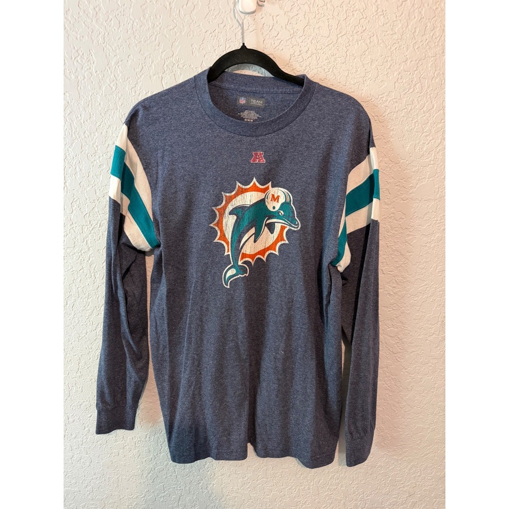 NFL Team Apparel Miami Dolphins Shirt Size M Sporty Gameday Vintage Retro